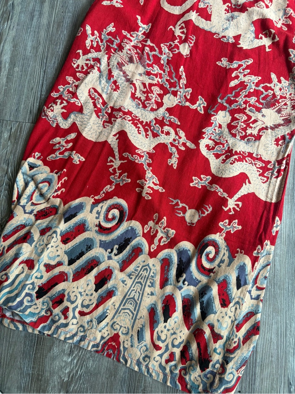 Red Dragon Printed Maxi Dress